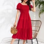 Solid Color Two-Wear Dress - Image 2