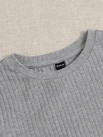 EZwear 4pcs Lettuce Trim Rib Knit Tee Multicolor - Image 3