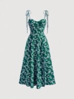Floral Print Tie Shoulder Cami Dress - Image 2