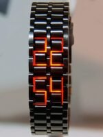 1pc Fashionable New Business Men's Stainless Steel Strap LED Electronic Watch, Suitable For Daily Decoration - Image 2