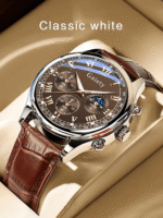 GAIETY 1pc Classic Roman Numeral Men's Wrist Watch - Fashionable Solid Color Quartz Watch With Durable PU Leather Strap - Elegant And Comfortable Casual Watch - Image 2