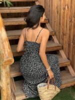 Floral Green Woven Sleeveless Dress For Women, Simple & Fashionable, Suitable For Summer,Summer Dresses For Women - Image 2