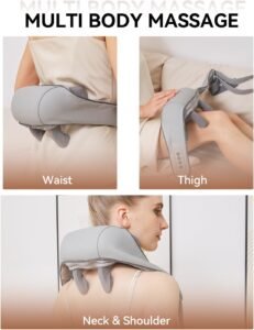 Neck Massager for Pain Relief Deep Tissue-Shiatsu Kneading Shoulder Massager-Cordless Solo Soothe Massager with Heat for Trapezius,Back,Legs,Relaxation - Image 7