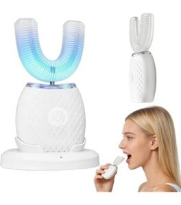 Ultrasonic U-Shaped Electric Toothbrush for Adults – 360° Whole Mouth Cleaning, Whitening LED, 4 Brushing Modes (Strong, Comfortable, Massage, Whitening), Wirel - Image 3