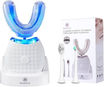 Ultrasonic U-Shaped Electric Toothbrush for Adults – 360° Whole Mouth Cleaning, Whitening LED, 4 Brushing Modes (Strong, Comfortable, Massage, Whitening), Wirel - Image 2