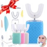 Ultrasonic U-Shaped Electric Toothbrush for Adults – 360° Whole Mouth Cleaning, Whitening LED, 4 Brushing Modes (Strong, Comfortable, Massage, Whitening), Wirel