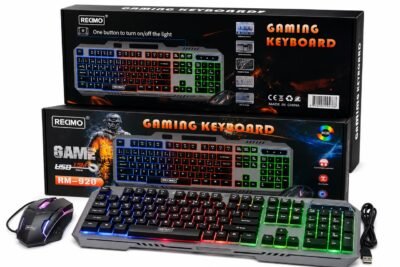 REDMO 3 in 1 RGB Gaming Keyboard And Mouse, With RGB Mouse Pad, Colorful LED USB Wired