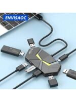 7 Port / 4 Port USB HUB Splitter USB2.0 Hub Splitter USB Adapter Hub Multi-Port Socket Splitter For Pc Laptop Computer U Disk Printer Keyboard Mouse - Image 2